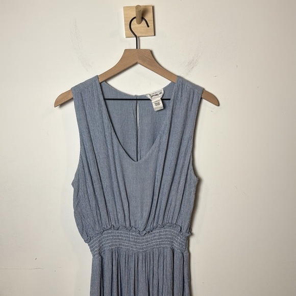 For the Republic Striped Sleeveless Jumpsuit with Pockets Blue and White size L - Picture 4 of 9